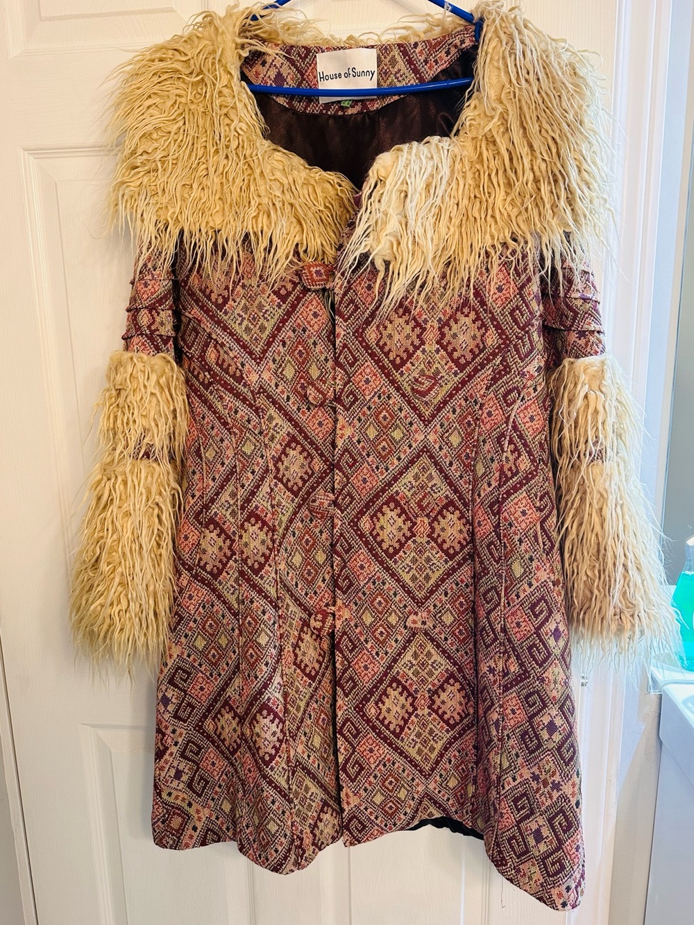 House of Sunny Vintage-Inspired Faux Fur Coat — ptp 19-US 6